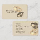 Farbige Küssen Lippen Goldspritze Visitenkarte (Vorne/Hinten)