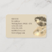 Farbige Küssen Lippen Goldspritze Visitenkarte (Rückseite)