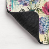 Farbige Küsten-Botanik-Wasserfarben-Muster Mousepad (Ecke)