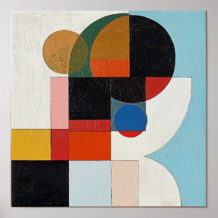 Farbige Küsten-Dekor-Linie Abstrakte Wandkunst Pos Poster