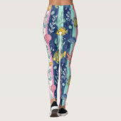 Farbige Küstenmeer-Lebensmuster (2) Leggings (Rückseite)