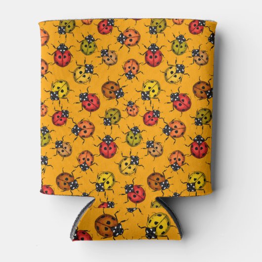 Farbige Ladybugs Dosenkühler (Vorderseite)