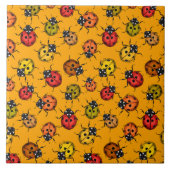Farbige Ladybugs Fliese (Vorderseite)