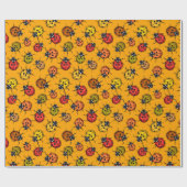 Farbige Ladybugs Geschenkpapier (Flach)