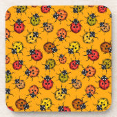 Farbige Ladybugs Getränkeuntersetzer (Vorderseite)