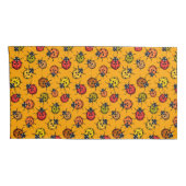 Farbige Ladybugs Kissenbezug (Rückseite-Rechts)