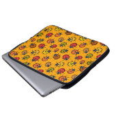 Farbige Ladybugs Laptopschutzhülle (Vorne Knopf)