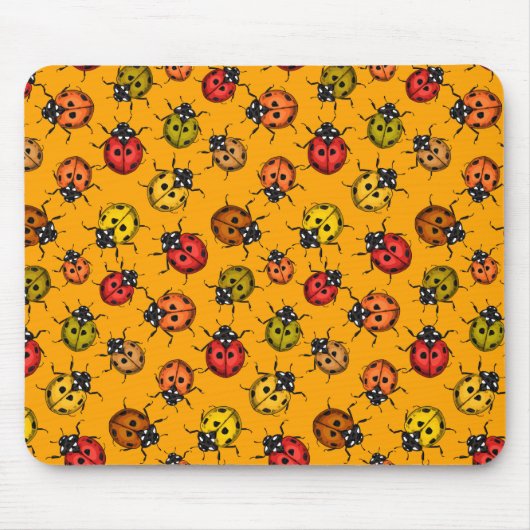Farbige Ladybugs Mousepad (Vorne)