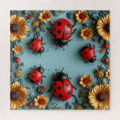 Farbige Ladybugs Puzzle (Horizontal)