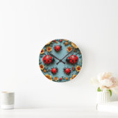 Farbige Ladybugs Runde Wanduhr (Zuhause)