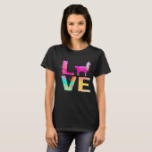 Farbige Lama-Mutter Lama T-Shirt (Vorne ganz)