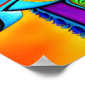 Farbige Lama Poster (Ecke)