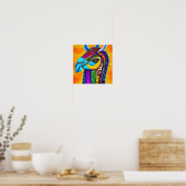 Farbige Lama Poster (Küche)