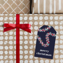 Farbige Lametta-Girlande Frohe Weihnachten Geschen