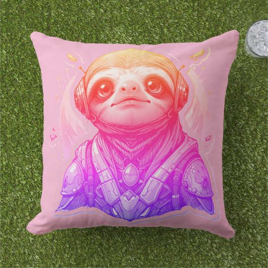 Farbige Lampen, Coole Streams 51 x 51 Kissen (Gras)