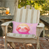 Farbige Lampen, Coole Streifen 33 x 53 Baumwolle Kissen Für Draußen (Stuhl )