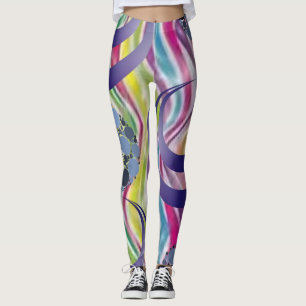 farbige lange Leggings