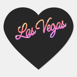 Farbige Las Vegas-Glitzern-Aufkleber Herz-Aufkleber