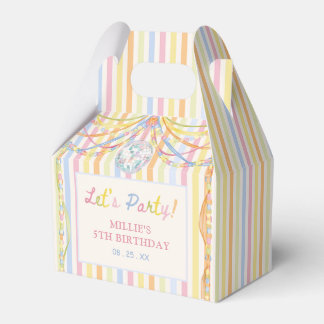 Farbige Lass uns feiern Kindergeburtstag Geschenkschachtel