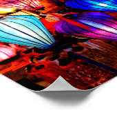 Farbige Laternen Poster (Ecke)