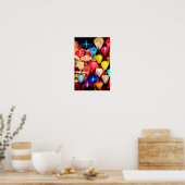 Farbige Laternen Poster (Küche)