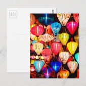 Farbige Laternen Postkarte (Vorne/Hinten)