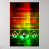 Farbige Lautsprecher Poster (Vorne)