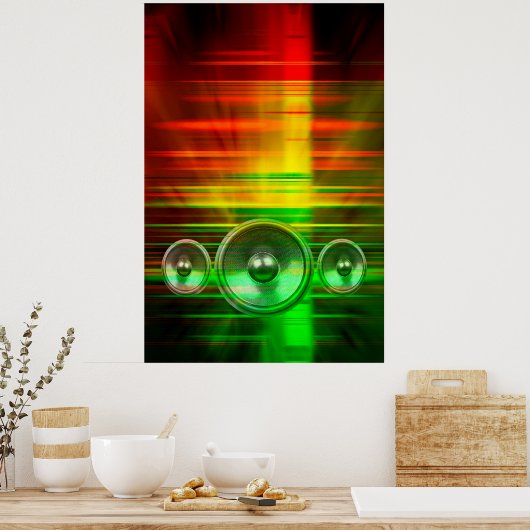 Farbige Lautsprecher Poster (Küche)