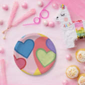 Farbige Layered Hearts Paper Teller (Party)