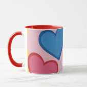 Farbige Layered Hearts Tasse und Cups (Links)