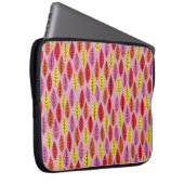 Farbige Leaf-Blätter Rosa Muster Laptopschutzhülle (Vorne Rechts)