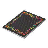 Farbige Leaf-Grenze - 5,5" x 6" Notepad Notizblock (Rotiert)