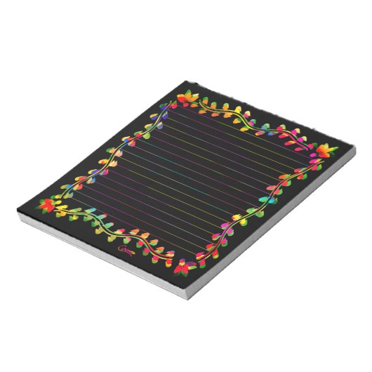 Farbige Leaf-Grenze - 5,5" x 6" Notepad Notizblock (Rotiert)