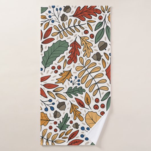 Farbige Leaf-Quadrat-Gestaltung im Herbst Badehandtuch (Badehandtuch)