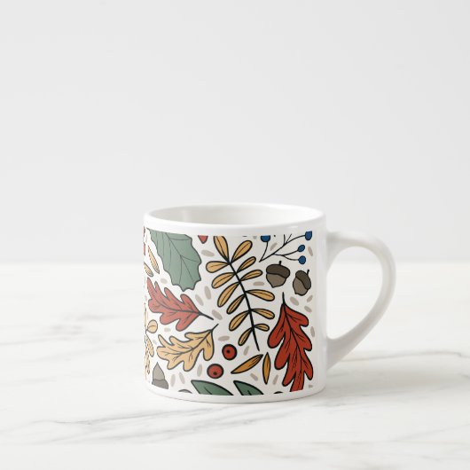 Farbige Leaf-Quadrat-Gestaltung im Herbst Espressotasse (Rechts)