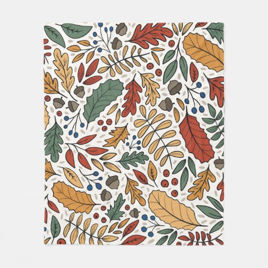 Farbige Leaf-Quadrat-Gestaltung im Herbst Fleecedecke (Vorderseite)