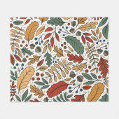 Farbige Leaf-Quadrat-Gestaltung im Herbst Fleecedecke (Vorderseite (Horizontal))