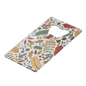 Farbige Leaf-Quadrat-Gestaltung im Herbst Geldbeutel Flaschenöffner (Rückseite Schrägansicht)