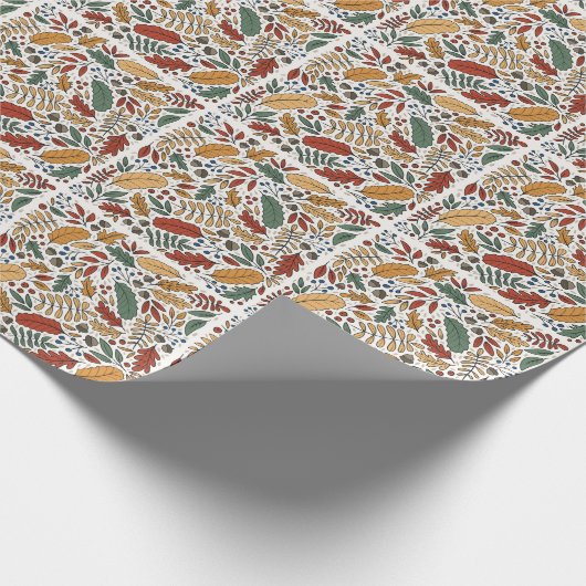 Farbige Leaf-Quadrat-Gestaltung im Herbst Geschenkpapier (Ecke)