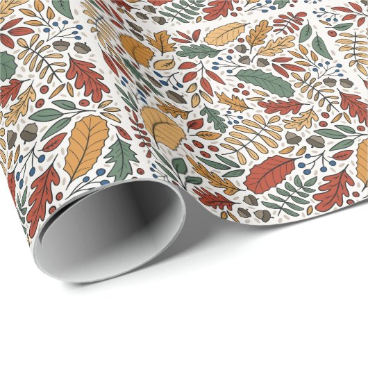 Farbige Leaf-Quadrat-Gestaltung im Herbst Geschenkpapier (Rolleneckpunkt)