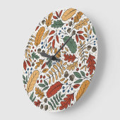 Farbige Leaf-Quadrat-Gestaltung im Herbst Große Wanduhr (Winkel)