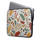Farbige Leaf-Quadrat-Gestaltung im Herbst Laptopschutzhülle (Vorderseite Links)