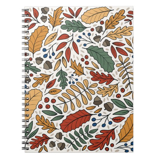Farbige Leaf-Quadrat-Gestaltung im Herbst Notizblock (Vorderseite)