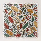 Farbige Leaf-Quadrat-Gestaltung im Herbst Puzzle (Horizontal)