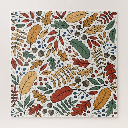 Farbige Leaf-Quadrat-Gestaltung im Herbst Puzzle (Vertikal)