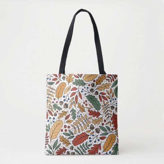 Farbige Leaf-Quadrat-Gestaltung im Herbst Tasche (Vorderseite)