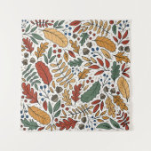 Farbige Leaf-Quadrat-Gestaltung im Herbst Wandteppich (Vorderseite (Horizontal))