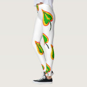 Farbige Leaf Wiederholung Leggings (Links)