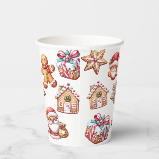 Farbige Lebkuchen Pappbecher (Rechts)