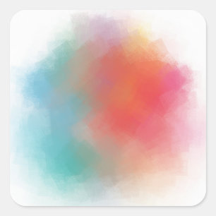 Farbige leere Vorlage moderne abstrakte Kunst indi Quadratischer Aufkleber